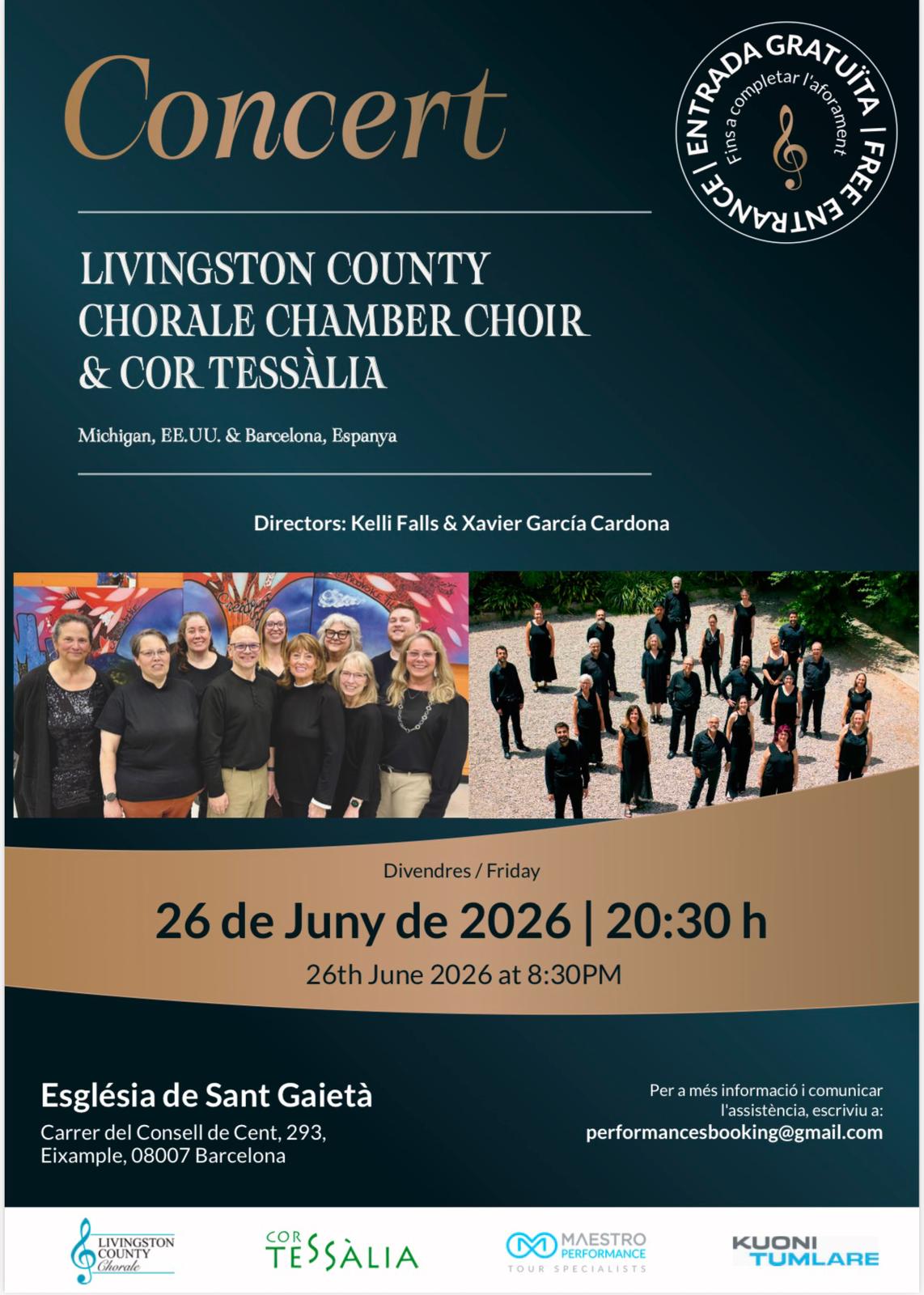 CartelL conjunt amb Livingston County Choir